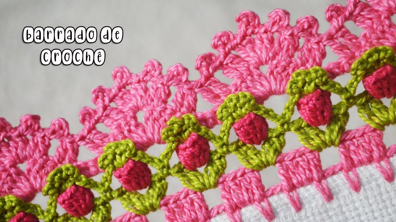 BARRADO DE CROCHÊ SOFISTICADO COM TULIPA #1027 | PASSO A PASSO