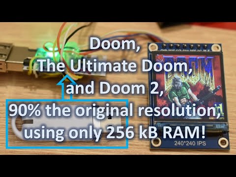 Doom running on a modified nRF52840-based USB Bluetooth LE dongle