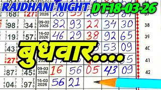 Rajdhani Night 03/18/26 Rajdhani Night Chart Satta Matka Fix Open & Jodi RR King Matka Rk
