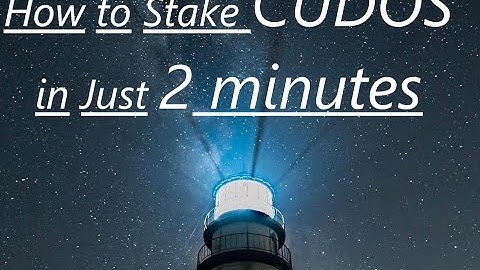 How to Stake CUDOS in just 2 minutes