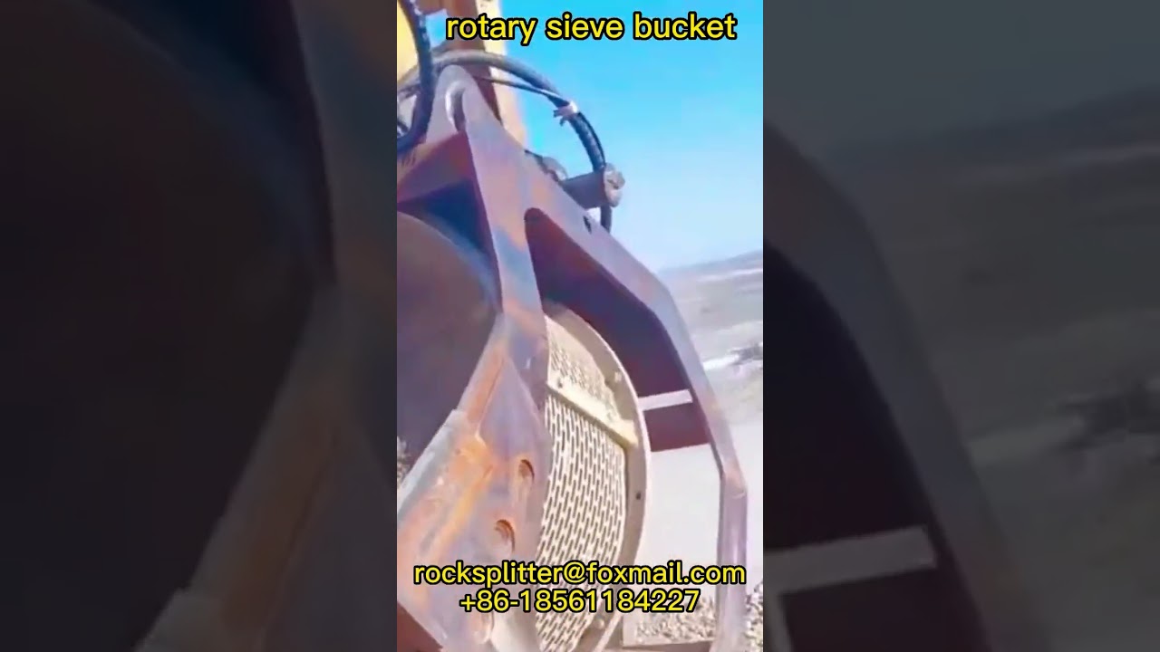 Rotary sieve bucket for rock and soil separation  #factory #hydraulicmachine #excavatorattachment