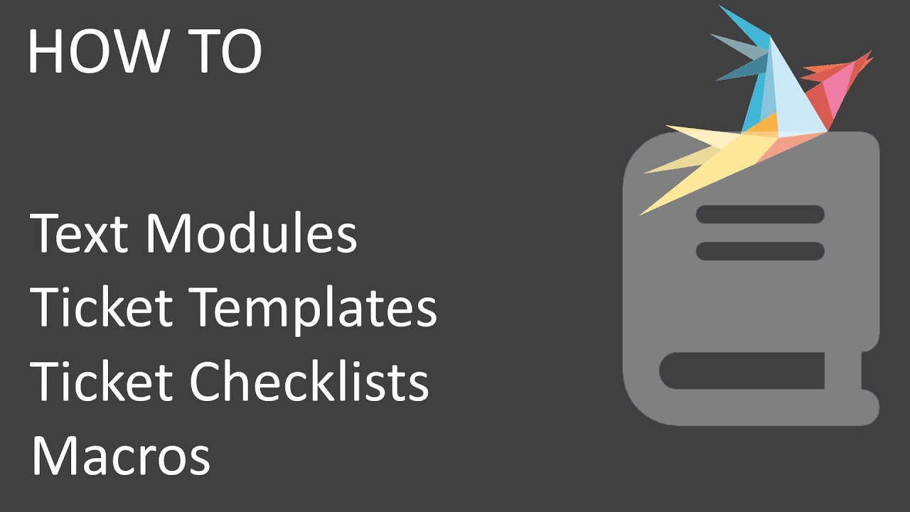 Text modules, Macros, Ticket Checklists and Ticket Templates in Zammad ...