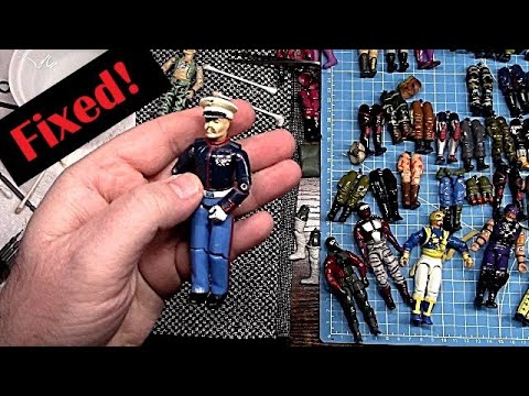 FIXED! 1987 G.I. Joe Gung Ho Marine in Dress Uniform. O-Ring and Screws replaced.
