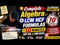 Complete Algebra + LCM HCF Formulas in 10 Minutes | SSC CGL &amp; RRB NTPC