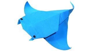 Origami Manta Ray Stingray (Easy Origami) Oригами おりがみ Oριγκάμι 折纸 摺紙 พับ 종이접기 Paper Crafts
