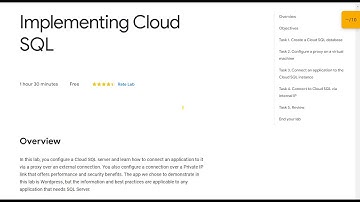 Implementing Cloud SQL Qwiklab