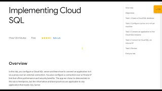 Implementing Cloud SQL Qwiklab