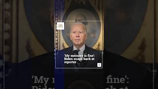 'My Memory Is Fine': Biden Snaps Back At Reporter