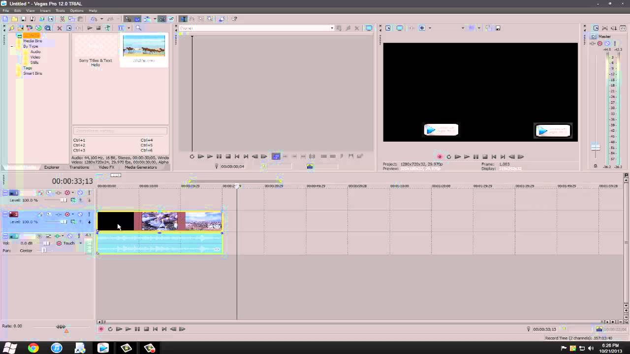 Tutorials Sony Vegas Pro 12 How To Cut Your Videos In Half YouTube