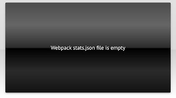 Webpack stats.json file is empty