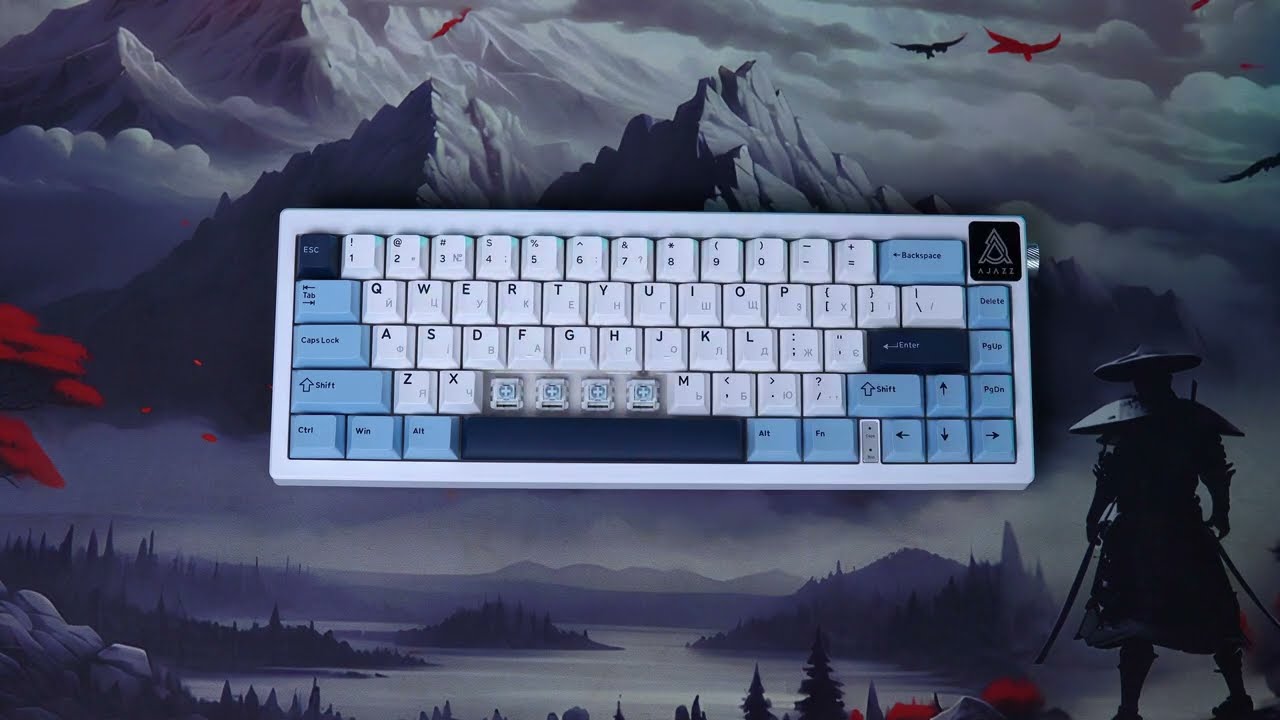 Ajazz AK650 Sea Salt Switch USB White-Blue (AK650-SS-BWB)