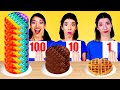 100 LAYERS OF CHOCOLATE CHALLENGE! Best Food Battles for 24 Hours by Kaboom!