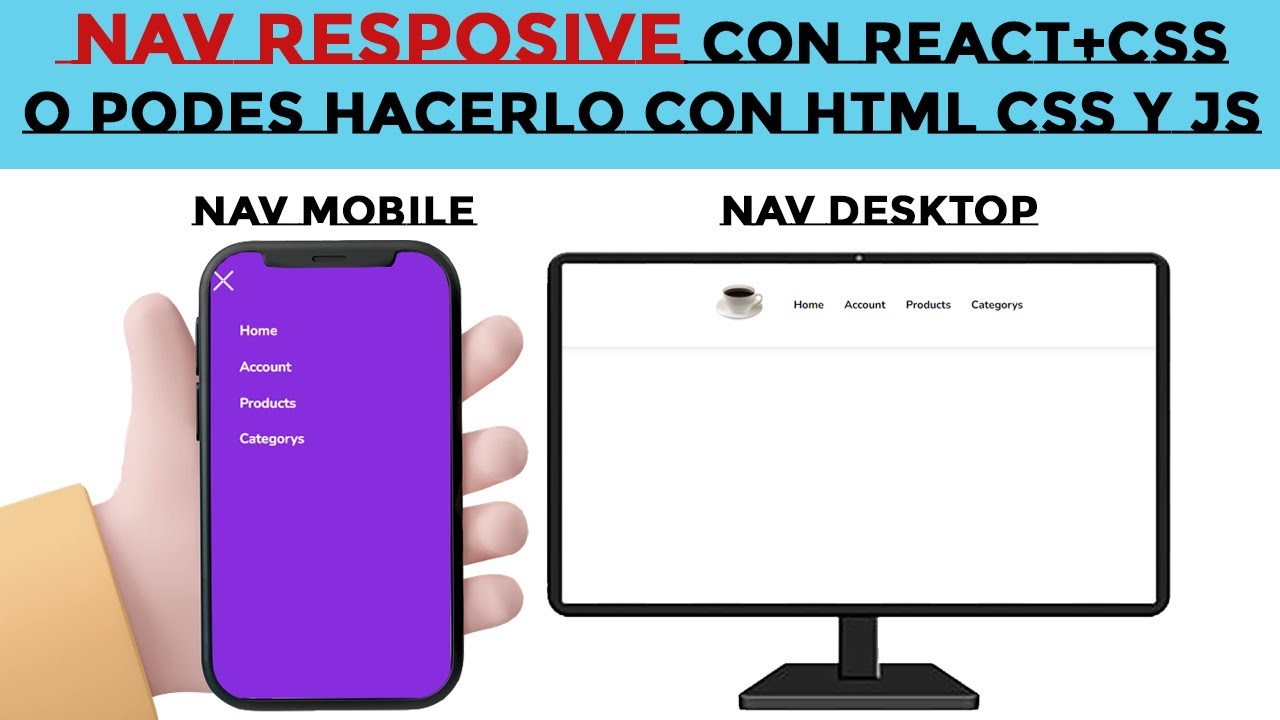 Navbar responsive en React con CSS - YouTube