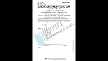 BCS-012 Solved Assignment 2018-2019 ( Basic Mathematics ) Download in PDF