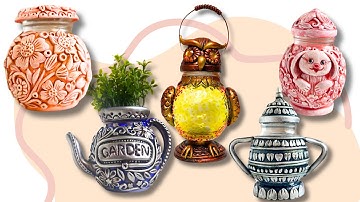 5 Beautiful DIY Artworks Using Round Glass Jars | Easy Step-by-Step Tutorial