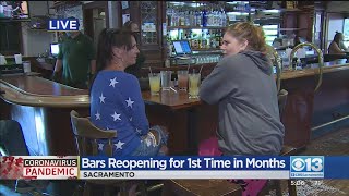 For the first time in months, many bars have reopened with precautions
place.