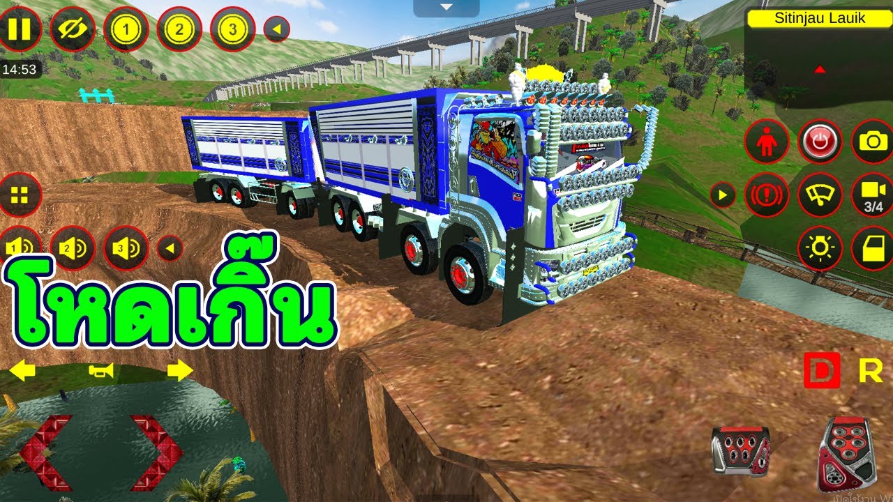 ขับสิบล้อดั้มซิ่ง กับทางสุดโหด!!!   Bus Simulator indonesia