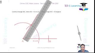 CSEC Maths  Constructing a triangle given two sides and an angle (Terry David)