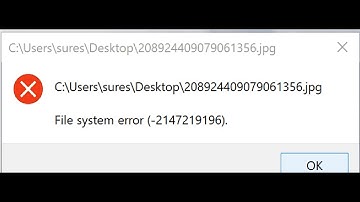 How To Fix Windows Not Opening Photos, File System Error  2147219196 In Windows