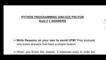 Python quiz 3 💯 percent correct answers Without ufm