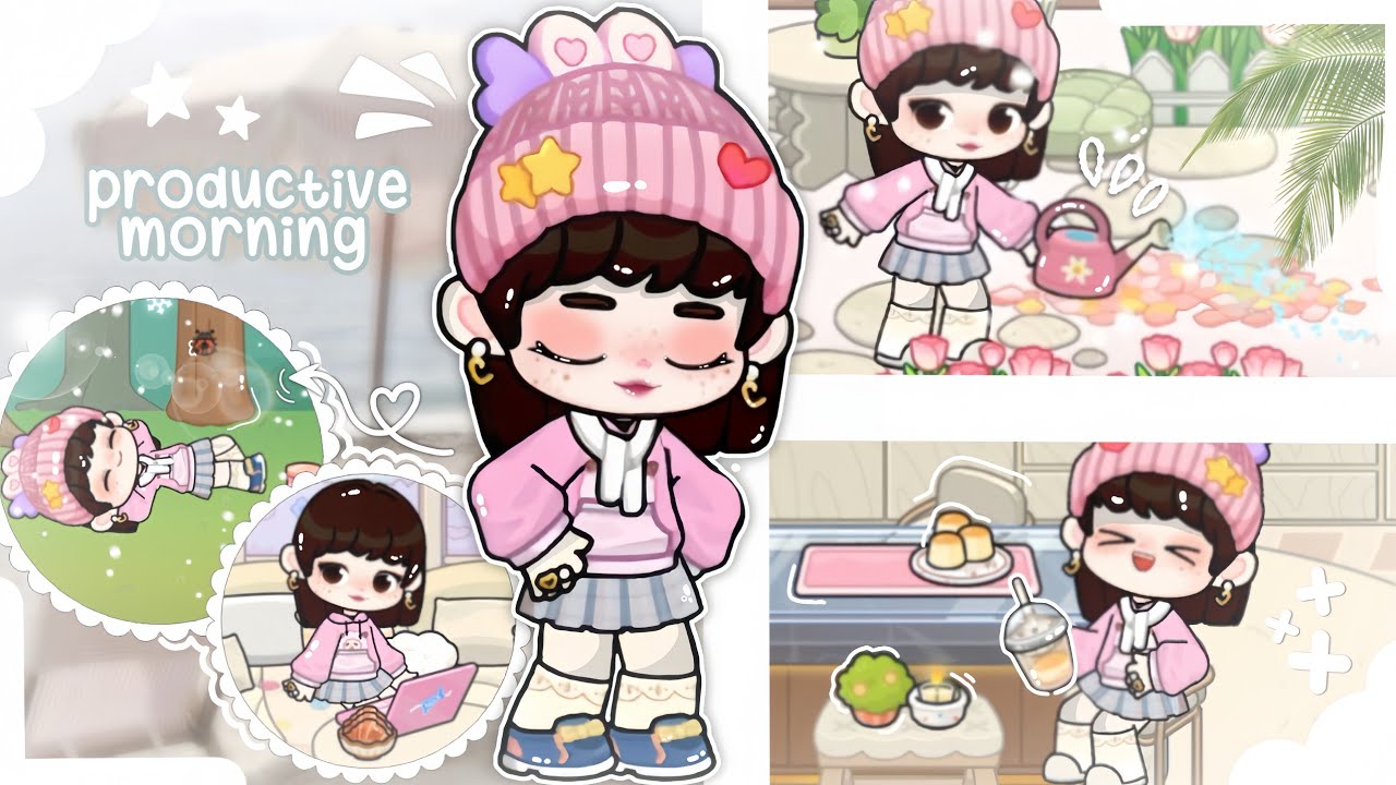 Spend a productive morning with me ‧₊˚ ꒰ asmr ꒱  ⌇ Game world rp vlog ᥬᩤ⊹₊˚