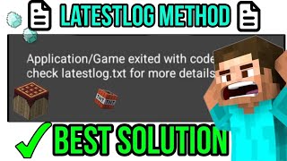 Game/Application Exited with code 1 | LATESTLOG.TXT method | pojav launcher solution screenshot 5