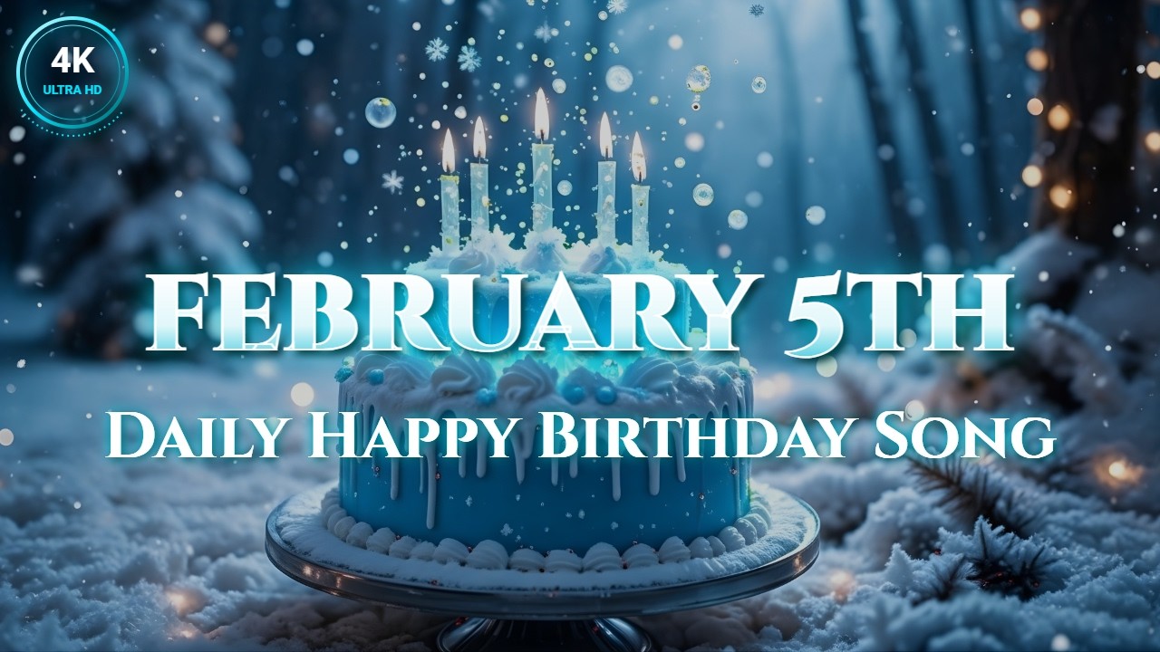 Happy Birthday February 5th 🎸 Acoustic Guitar Birthday Song (4K Edition)
