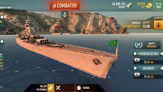 usando el súper alsace contra bots(battle of warships)