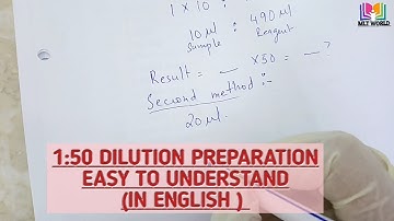 1:50 dilution.why need this dilution?2 easy methods to preparation dilution.easy to learn in english