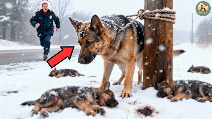 A Police Officer Found a Dog Tied in the Snow — But What He Saw Next Made  Him Cry! - YouTube