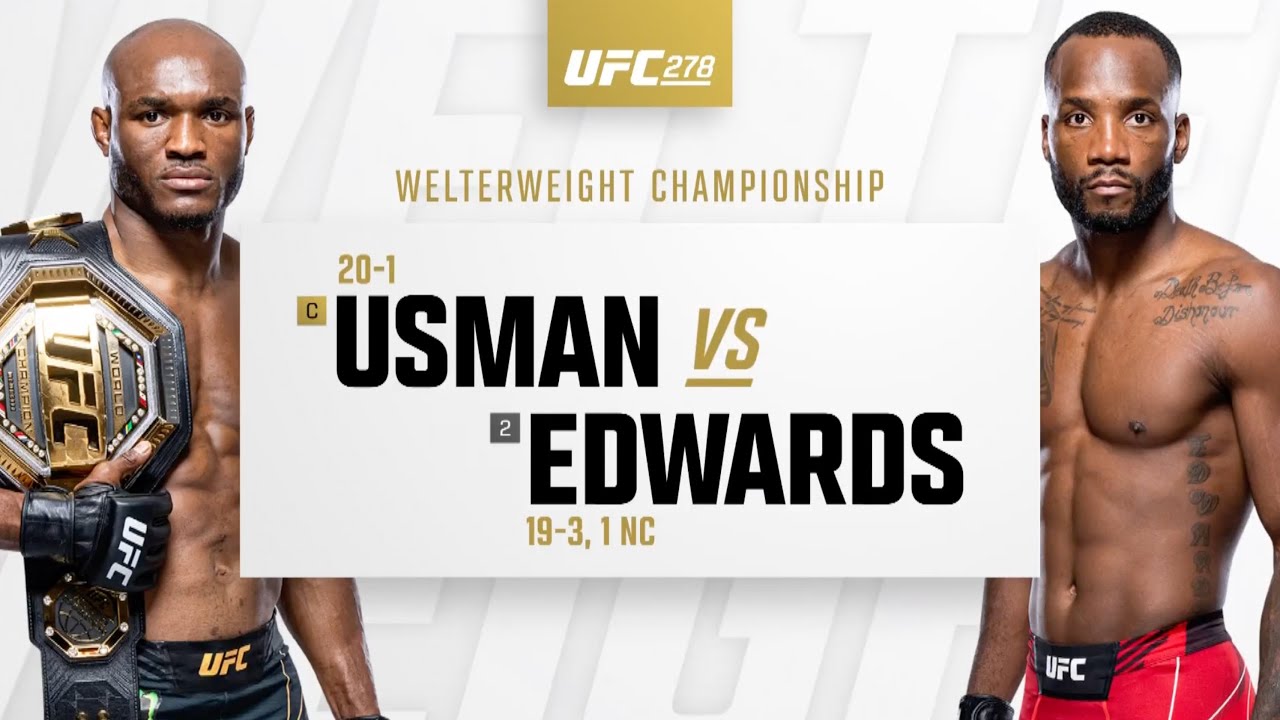 UFC 278 Kamaru Usman vs Leon Edwards Highlights