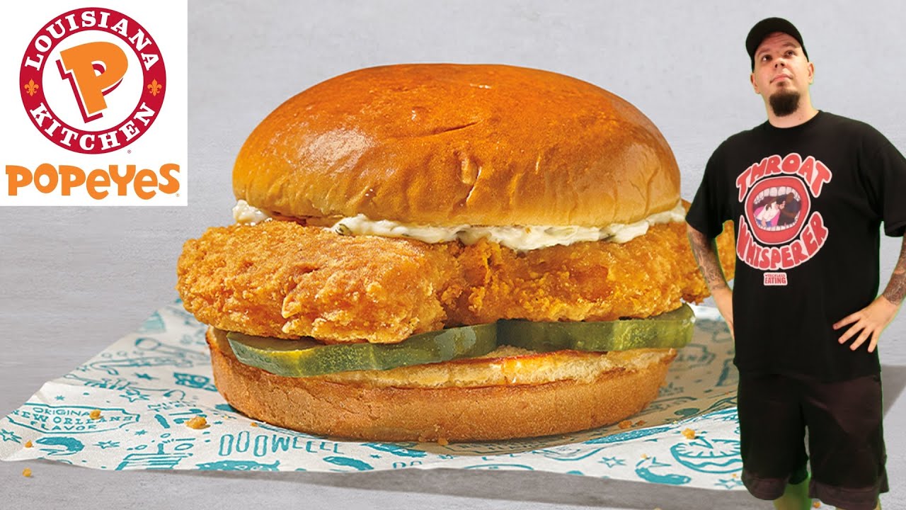 Popeyes Cajun Flounder Sandwich & Chocolate Have Arrived YouTube
