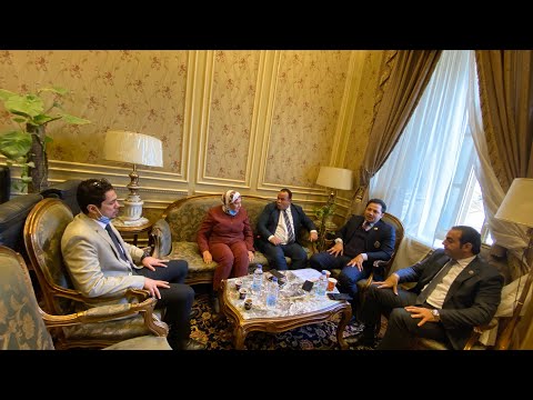 رئيس لجنة الشباب والرياضة بالبرلمان يستقبل النائب سيد سمير والنائب هويدا السعيد والاعلامي علاء خليل