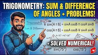 SUM AND DIFFERENCE OF ANGLES FORMULAS LIST AND FEW IMPORTANT VARIETY OF NUMERICALS FAST MODE