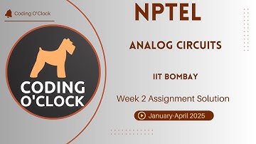 NPTEL Analog Circuits  Week 2 Assignment Solution January - April 2025 IIT Bombay