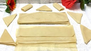 feuilles de brick , pâte à samoussa