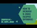 Research Methodology|H-Index |i10 index| Kapil Joshi tutorials |Research Paper | Citation|References