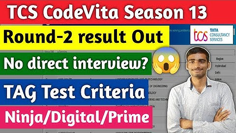 TCS Codevita Round-2 Result declared 😱 TAG Test update #tcs #tcscodevita