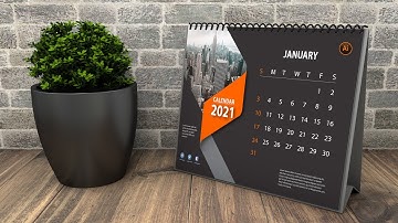 New Year Calendar Design - Desk Calendar Design in Illustrator Cc - Vertex Graphic