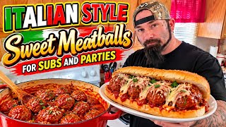 Italian style, sweet meatballs for parties and subs