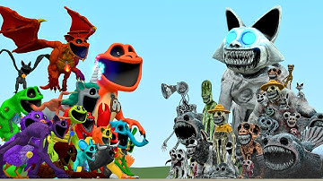 All Zoonomaly Titan Cat Monsters Vs All Smiling Critters Poppy Playtime Chapter 3 In Garry