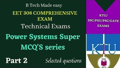 Power Systems selected MCQ Part 2 / KTU Comprehensive exam / KPSC Technical exams / AE exam 🔥🔥/EE