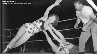 GCW1954/09/27 Augusta,Georgia Barbara Baker end ???  vs. mae Young end Nell Stewart - winner unknown