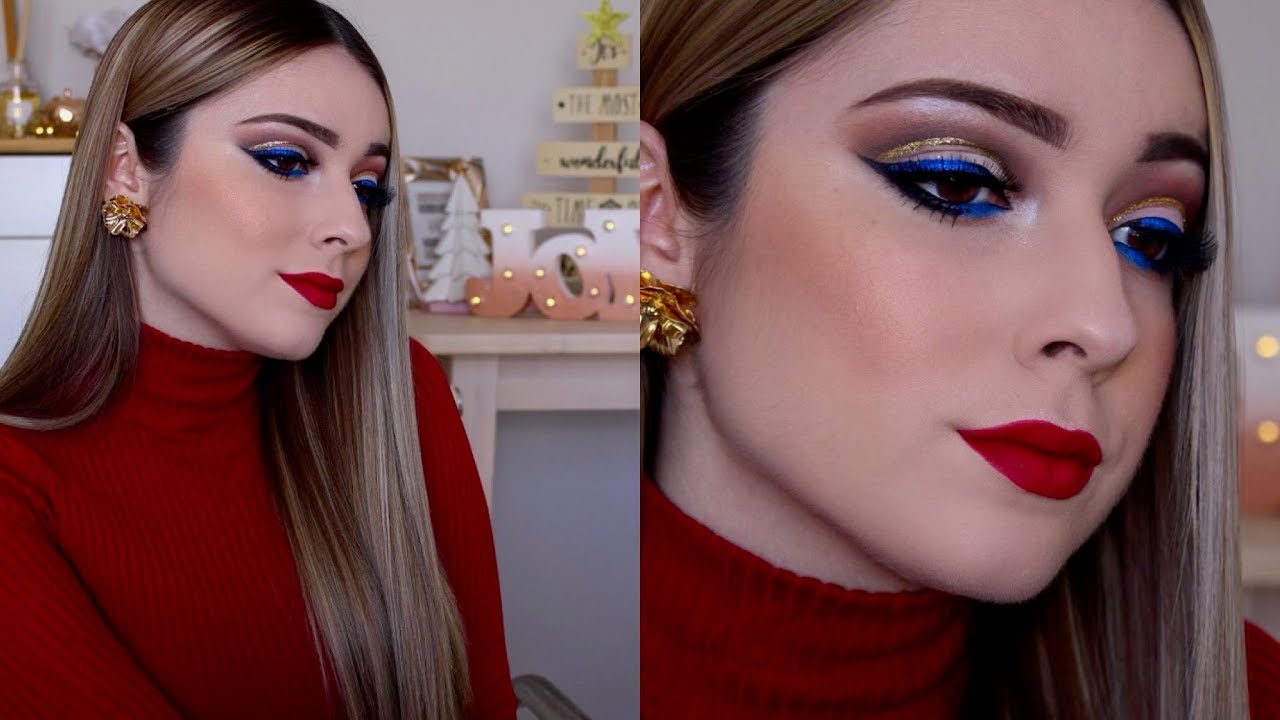 DELINEADO AZUL LABIOS ROJOS BISSÚ | MONILLACA