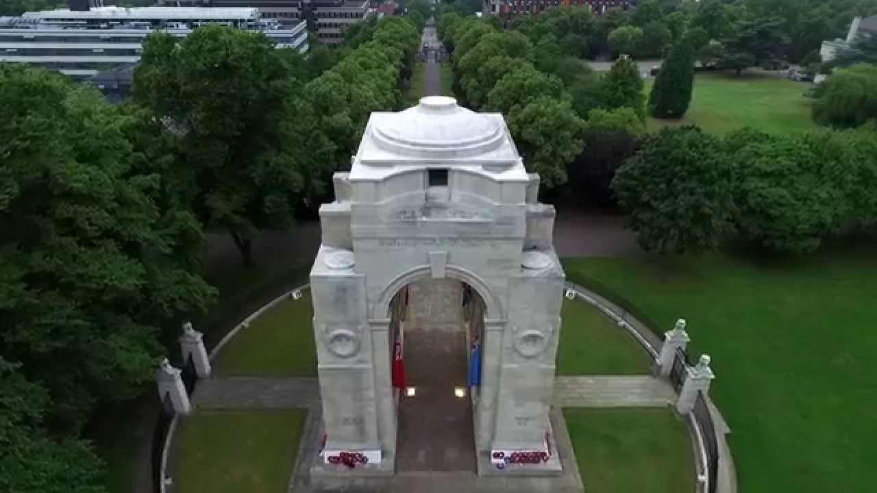 War Memorial at Victoria Park Leicester Drone Fly Through YouTube