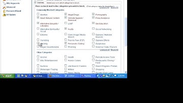 Configuration settings for K9 Web Filter