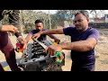 How to Rebuilding .Reassemble 4 cylinder old Diesal Engine complete process #JS 120 EXCAVATOR PART-2