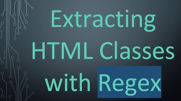 Extracting HTML Classes with Regex