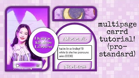 tutorial on this multipage pro-standard carrd! - © dollcrds
