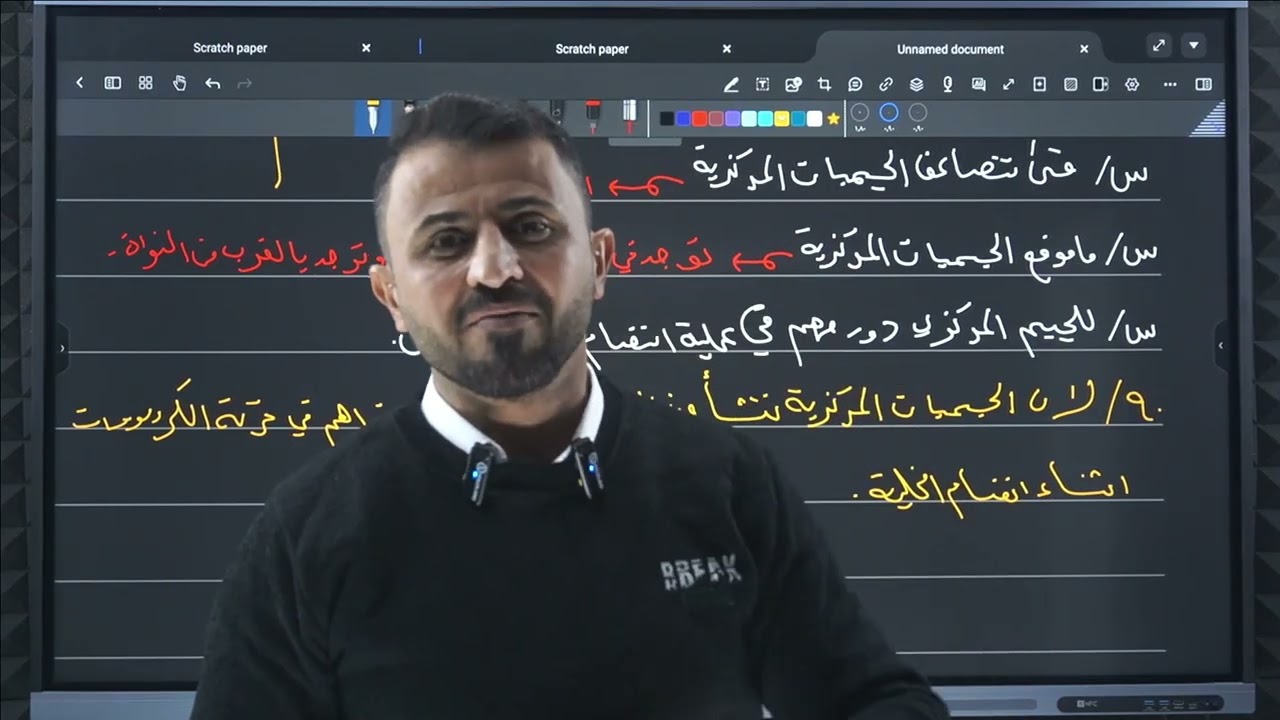 المحاضرة الرابعة الأحياء السادس العلمي | الفصل الأول – الخلية